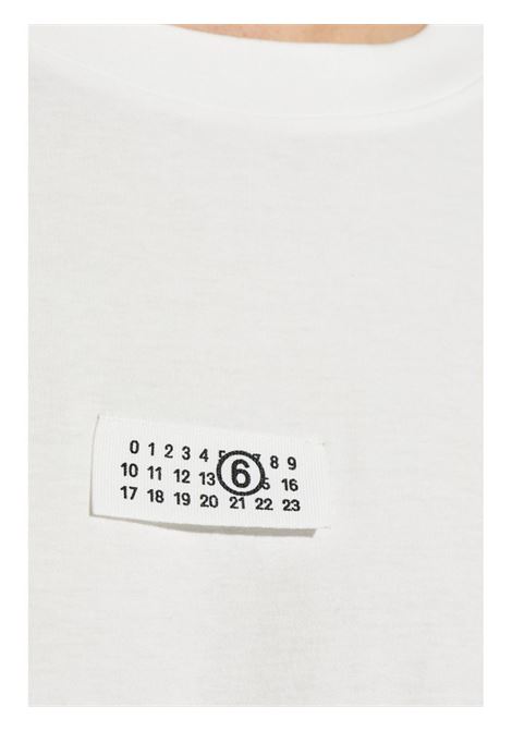 t-shirt con toppa uomo bianca MM6 MAISON MARGIELA | SH0GC0033 S24312101